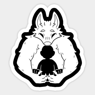 Werewolf Hug Sticker